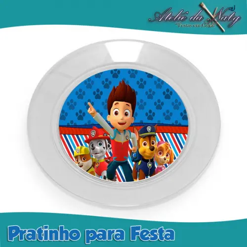 Pratinho e Copo para Festas - Patrulha Canina