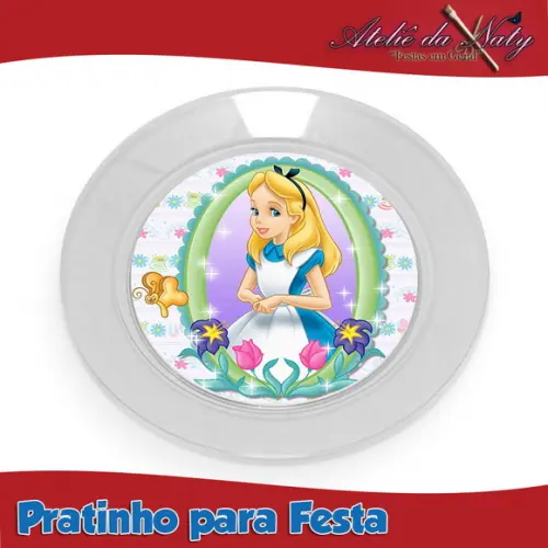 Pratinho para Festas - Alice no País das Maravilhas 18 cm