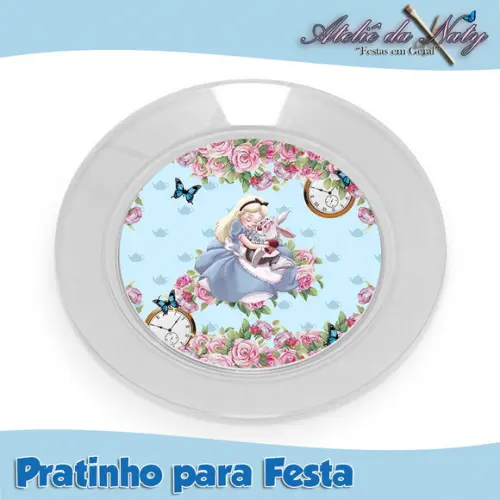 Pratinho para Festas - Alice no País das Maravilhas 21 cm