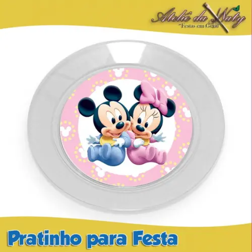 Pratinho para Festas - Mickey e Minnie Baby