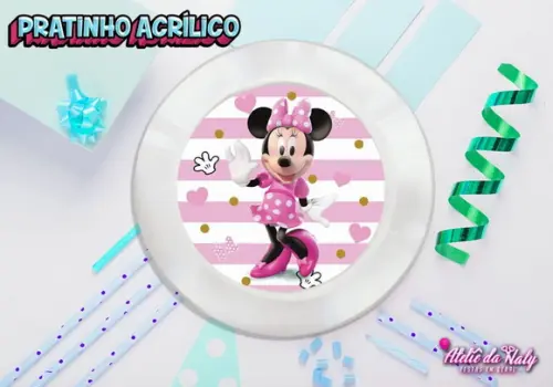 Pratinho para Festas - Minnie Rosa