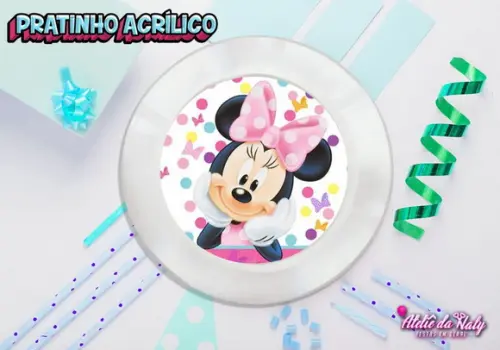 Pratinho para Festas - Minnie Rosa