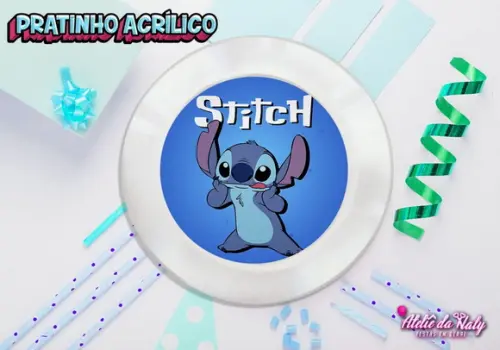 Pratinho Personalizado - Stitch 21cm