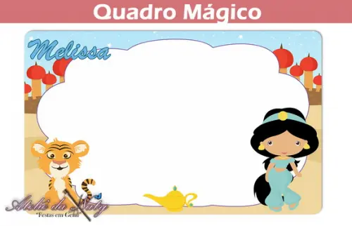 Quadro Mágico - Jasmine e Alladin