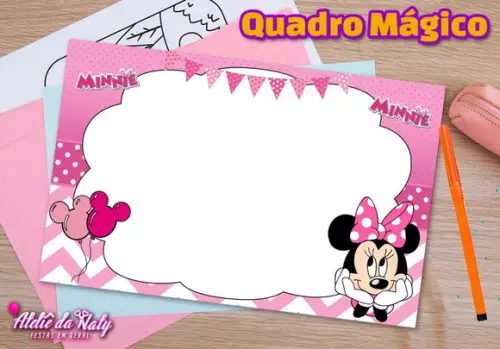 Quadro Mágico - Minnie Rosa