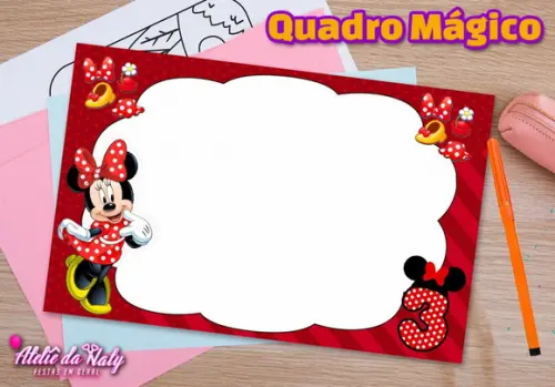 Quadro Mágico - Minnie Vermelha
