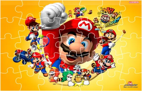 Quebra Cabeça 60 Peças com caixinha - Super Mario