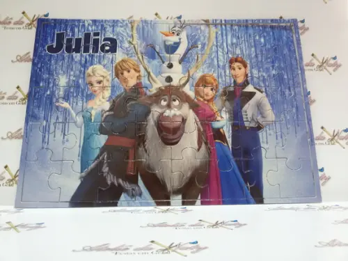 Quebra-cabeça Personalizado - Frozen 40 Peças com Caixinha