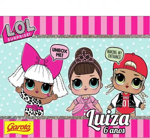 Rótulo p/ Batom - LOL SURPRISE!