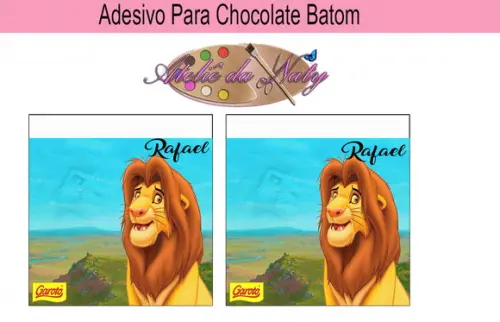 Rótulo p/ Batom - Rei Leão