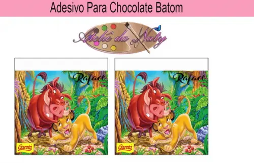 Rótulo p/ Batom - Rei Leão