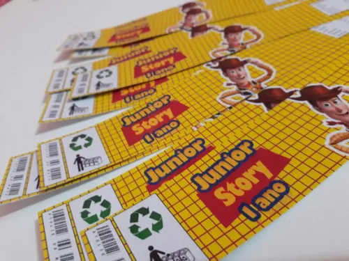 Rótulo para Água - Toy Story