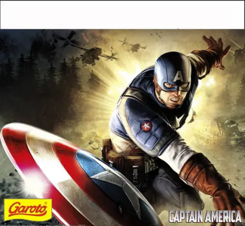 Rótulo para Batom Capitão America