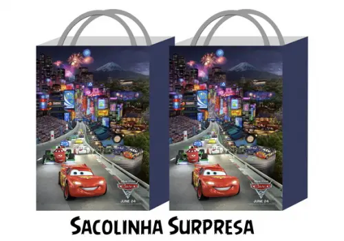 Sacolinha Personalizada - Carros