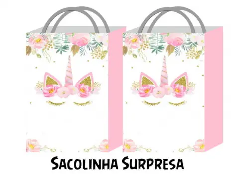 Sacolinha Personalizada - Unicórnio