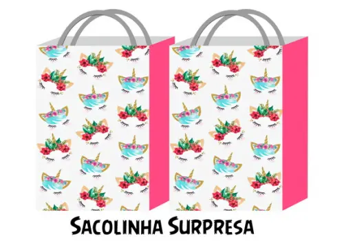 Sacolinha Personalizada - Unicórnio