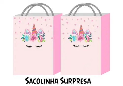 Sacolinha Personalizada - Unicórnio