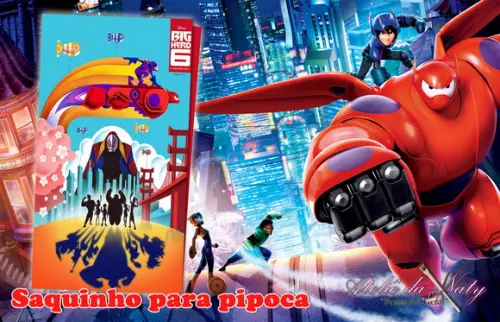 Saquinho para Pipoca - "big Hero 6"