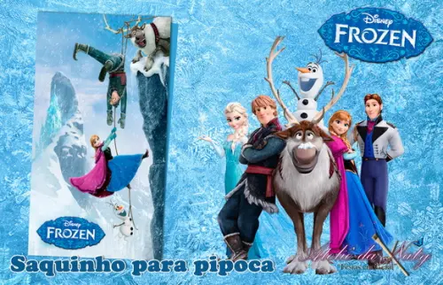 Saquinho para Pipoca - "frozen"