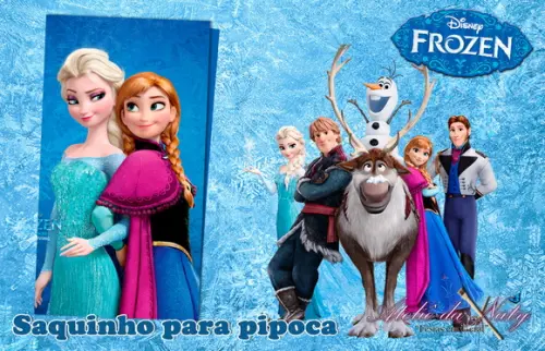 Saquinho para Pipoca - "frozen"