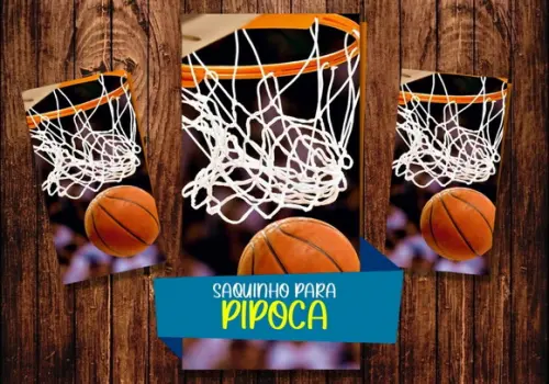 Saquinho para Pipoca - Basquete