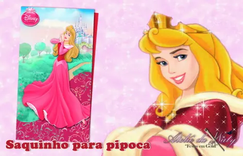Saquinho para Pipoca - Bela Adormecida