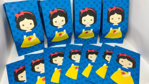 Saquinho para Pipoca - Branca de Neve