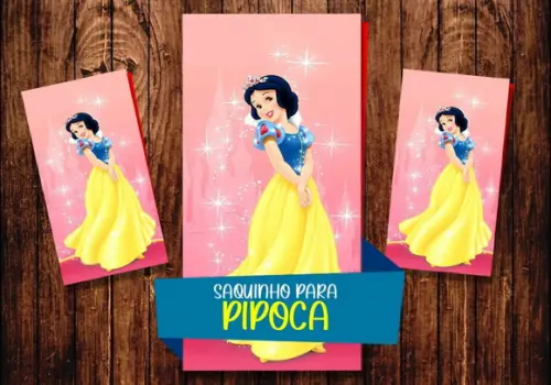 Saquinho para Pipoca - Branca de Neve