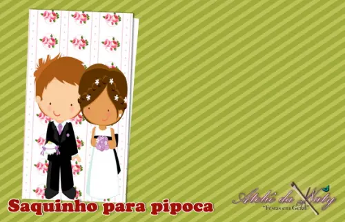 Saquinho para Pipoca - Casamento