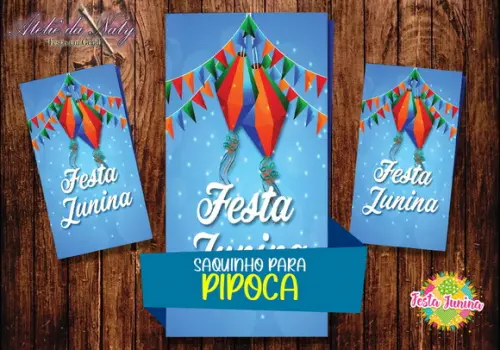 Saquinho para Pipoca - Festa Junina