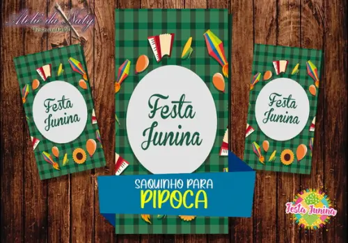 Saquinho para Pipoca - Festa Junina
