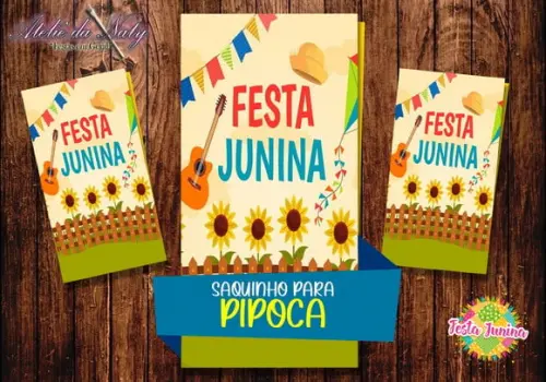 Saquinho para Pipoca - Festa Junina