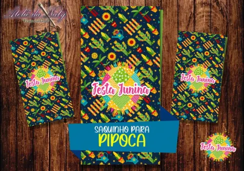 Saquinho para Pipoca - Festa Junina