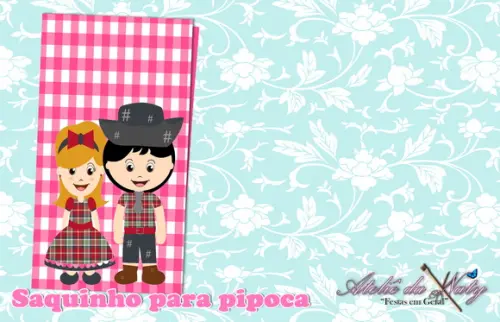 Saquinho para Pipoca - Festa Junina