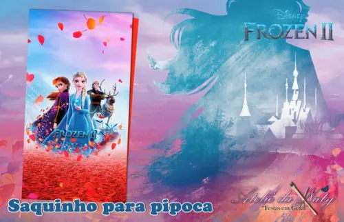 Saquinho para Pipoca - Frozen 2