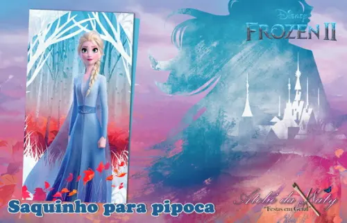 Saquinho para Pipoca - Frozen 2