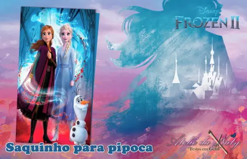 Saquinho para Pipoca - Frozen 2