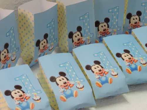 Saquinho para Pipoca - Mickey Baby