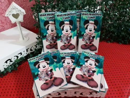 Saquinho para Pipoca - Mickey Safari