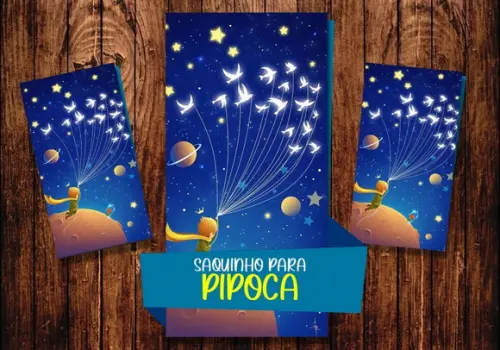 Saquinho para Pipoca - Pequeno Príncipe