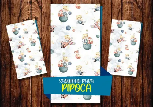 Saquinho para Pipoca - Pequeno Príncipe