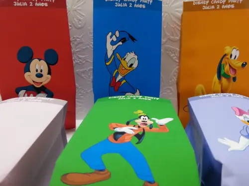 Saquinho para Pipoca - Turma do Mickey 22x10x7