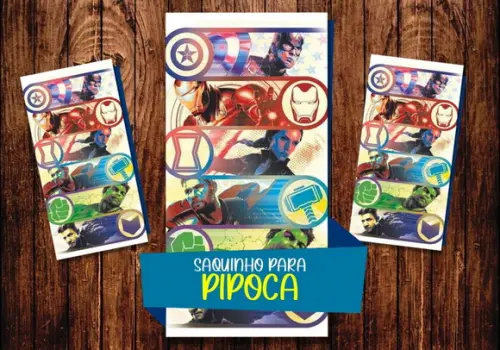 Saquinho para Pipoca - Vingadores