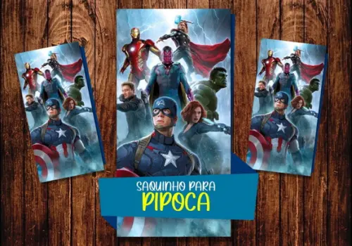 Saquinho para Pipoca - Vingadores
