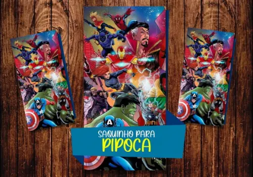 Saquinho para Pipoca - Vingadores