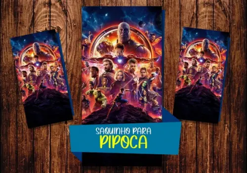Saquinho para Pipoca - Vingadores