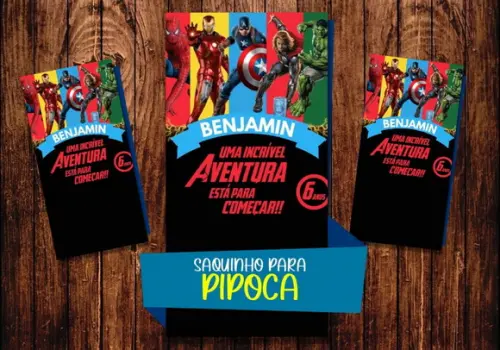 Saquinho para Pipoca - Vingadores