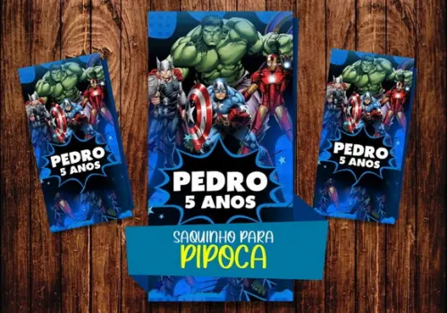 Saquinho para Pipoca - Vingadores