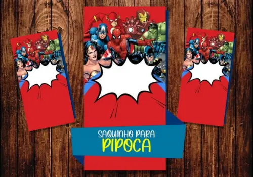Saquinho para Pipoca - Vingadores
