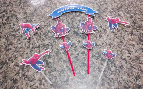 Topo para Bolo - Homem Aranha